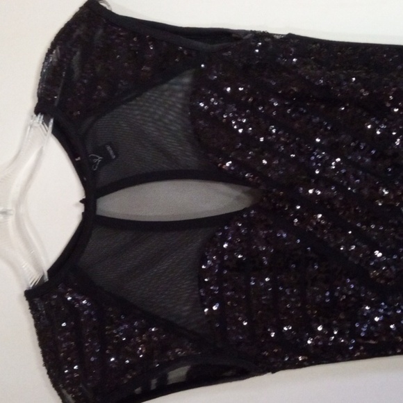 Windsor black sequin bodycon midi dress for women size xsmall - Picture 2 of 10